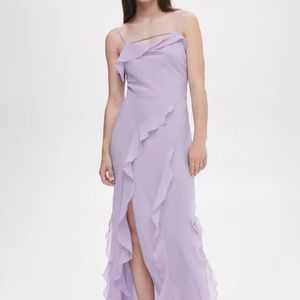 Mango Ruffled Detail Dress